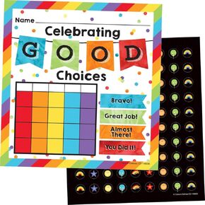 Carson Dellosa Mini Incentive Chart With Reward Stickers, Reward Chart for Kids for Homework Assignments, Attendance, Positive Behavior, Chores, Potty Training Progress