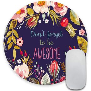 SSOIU White Marble Round Mouse Pad Cute Mat Grey Circular Mouse Pads 7.87X7.87 Inch (200mmX200mmX3mm) in Kuwait