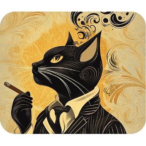 Cat Mouse Pad - Ideal Cat Lover Gifts - Cute Kitty Design for Cat Lady Gifts - Perfect for Crazy Cat Ladies (Army Cat V2, 9in X 8in)