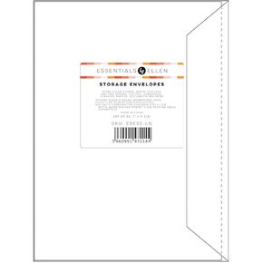 Ellen Hutson ، Essentials by Ellen ، Stamp & Die Plastage Storage Envorbes ، 7 × 9.375 بوصة ، Tuck in Flap ، Gauge (.8 مم) من البلاستيك ، 25 PK ، تخزين ، ورقي ، سجل القصاصات ، المنظمة