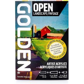 OPEN Slow-Drying Acrylics by GOLDEN, Mixing Set, Professional Acrylic Paint