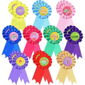 20 PCS عيد ميلاد سعيد الشريط 2.95 × 6.3 بوصة أنيقة متعددة الألوان شارة دبابيس عيد ميلاد سعيد دبوس لطفلة الفتاة البال