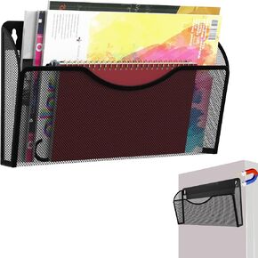 حامل الملف المغناطيسي 2 منظم مجلد ملف الجيوب ، رف مجلة معلقة للمكتب للثلاجة ، اللوحة البيضاء ، لا يوجد منظم بريد مستند ورق الحفر لخزائن الملفات in Kuwait