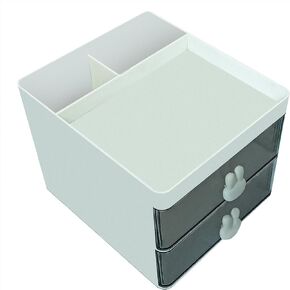 Elegant Transparent Acrylic Desk Organizer - Perfect for Office Desk Accessories, Cosmetic Organizer (Sky Blue, L)