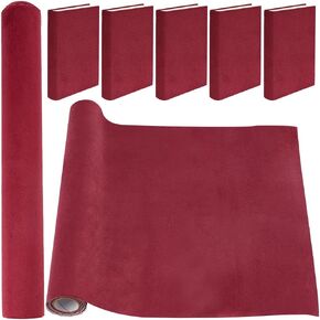 CRASPIRE 51 × 11.8ENCH VELVET BOOK CLOTH for Book Fabric Fabric Surface Paper مدعوم كتب Bookcover Book Book Red Covering Protector Bookbinding Supplies for Books Album Diy Scrapbooking