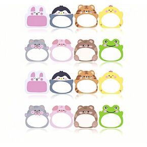 48 Pads Cute Sticky Notes Kawaii Animal Shaped Sticky Notes 8 Cute Patterns 6 Pads of Each Bulk Self-Sticky Memo Pad for School Office Home Kids Students Teachers Tab Gifts
