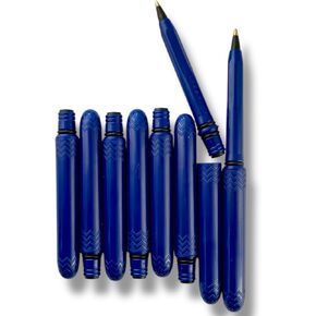 Pokka Pen - the USA Made Pocket Pen – 8 Pack – compact, affordable, lightweight, EDC black ink ballpoint pen – waterproof and floats – carries small, writes big (Black)