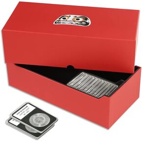 Coin Slabs Storage Boxs Coin Storage Case Fit for 50 Slab Coin Holders(Red) in Kuwait