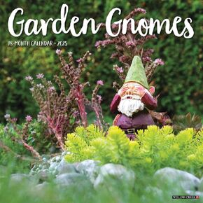 Willow Creek Press Garden Gnomes Monthly 2025 Wall Calendar (12" x 12")