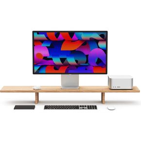 Wood Large Desk Shelf for Top of Desk, (45 x 9 Inches) Monitor Stand Riser, Monitor Riser for Desk Large