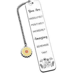 Inspirational Gifts for Women, Sunflower Gifts for Women, Book Marks for Reading Women Christmas Stocking Stuffers Gifts Friendship Gifts for Women, Birthday Sunflower Bookmark for Best Friend Bestie