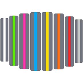 32 Pieces Colorful Reading Guided Strips Highlight Strips Colored Overlays Highlight Bookmarks - Helps with Dyslexia for Children and Teachers, GL-B-001, 19.15x3.2mm