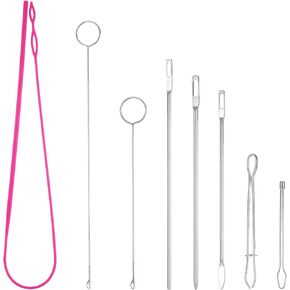 8PCS Set Drawstring Threader Loop Turner Hoodie String Threader Bodkin for Beginners and Professionals