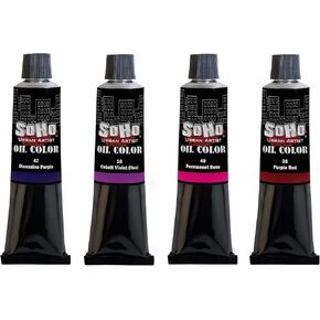 SoHo Urban Artist Oil Color Paint - Best Valued Oil Colors for Painting and Artists with Excellent Pigment Load for Brilliant Color - [Basic Set of 5-50 ml Tubes]