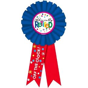 Officially Retired Award Ribbon - 5.5" (1 Pc.) -Durable Design | Perfect Retirement Party Tribute & Keepsake