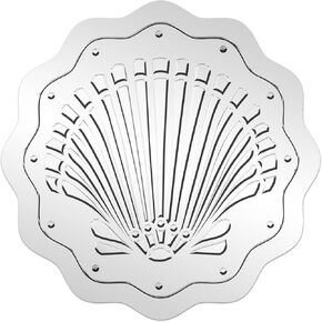 Craspire 100pcs Sea Shell Seal Sticker 2 "Ocean Summer Beach Silver Foil ملصقات مزجعة ملصقات ملصقات ملصقات لاصقة.