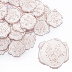 30 Pcs Pink Wax Seal Stickers Self Adhesive Rosemary Envelope Wax Seal Stickers Wedding Vintage Embossed Invitation Envelope Stickers for Birthday Bridal Shower Party