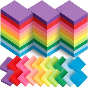 Geyee 100 Pads Sticky Notes 1.5 x 2 Inch 10 Colors Self Stick Small Sticky Notes for School Office Classroom Home Meeting Supplies, 100 Sheets/Pad, Total 10000 Sheets