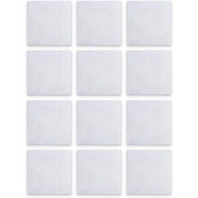 Clear Sticky Notes, 12 Pads Glitter Transparent Sticky Notes, 3x3 Bible Sticky Notes with Ink Dry Instantly, Write Without Smearing, Waterproof, Self-Adhesive, See Through Tabs for Annotating Books