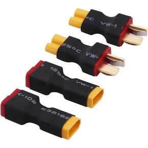 4pcs T-Plug Style to XT30 Male Female RC Connector Adapter(E15-4)
