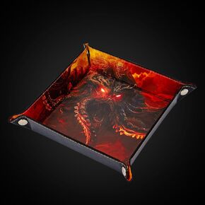 PU Leather DND Dice Trays Portable Dice Rolling Tray Large D&D Dice Storage Tray for Desktop Storage and RPG Board Games in Saudi Arabia