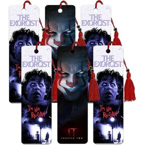 Horror Bookmark Set ~ "It" | The Exorcist ~ Stephen King Movie Merchandise for Men Women Office Supplies