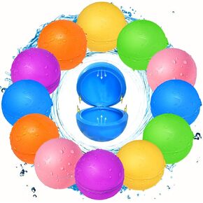 12pcs البالونات المائية القابلة لإعادة الاستخدام ، ألعاب حمام السباحة للبنين والبنات ، أنشطة شاطئية في الهواء الطلق ، ألعاب مائية للأطفال تتراوح أعمارهم بين 3 و 12 عامًا ، ألعاب المياه الصيفية للبنين والبنات