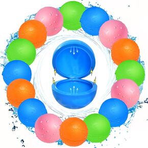 12Pcs Reusable Water Balloons, Pool Toys for Boys and Girls, Beach Outdoor Activities Water Toys for Kids Ages 3-12, Summer Water Toys for Boys and Girls