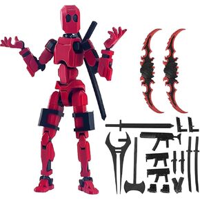 (Assembly Completed) Titan 13 Action Figure,Lucky Robo 13 Action Figure T13 Action Figure 3D Printed Multi-Jointed Movable, Nova T 13 Action Figure Dummy 13 Action (1PCred)