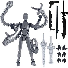 (الانتهاء من التجميع) Titan 13 Action Figure ، Lucky Robo 13 Action Figure T13 Action Figure 3D Printed Multiped Movable ، Nova T 13 Action Figure 13 Action (Octopus)