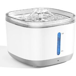 Wireless Cat Water Fountain, Cordless & Battery Operated Pet Water Fountain, 5000mAh Battery, 3.0L/100oz BPA-Free Water Fountains for Cats Indoor, with Stainless Steel Tray, Motion Sensor
