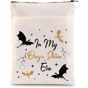 VAMSII Fourth Wing Merch In My Onyx Storm Era Book Sleeve Dragon Rider Bookish Gifts Fantastic Book Lover Gift SJM Reader Gift