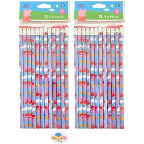 Lunch Money Set of 2 Peppa Pig Wooden #2 Pencils - Includes 24 Pencils