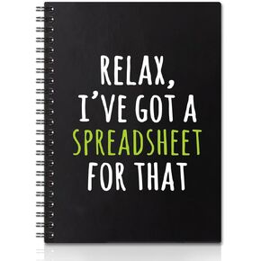 Relax,I've Got A Spreadsheet Gold Foil Hardcover 160 Pages Spiral Notebooks, Inspirational Gift, Birthday Gift For Men Women From Coworker, Office Gifts for Colleague, Office Gift for Coworker