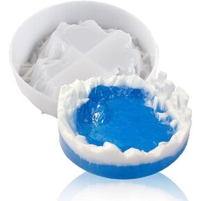 Resin Tray Mold, 3D Mountain Resin Mold Silicone for DIY Casting Jewelry Tray Candle Holder Paperweight Home Decoration