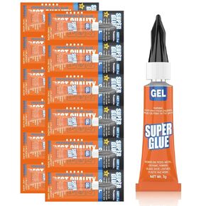 30-Pack Super Glue Gel, 3g Single-Use Tubes - Thick Viscosity Adhesive for Wood,Rubber,Leather, Plastic, Metal, Rhinestone Jewelry, DIY Crafts