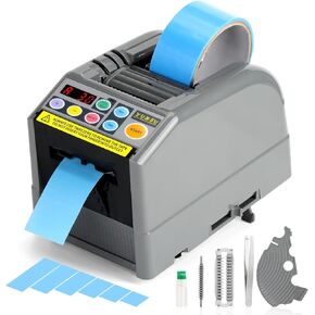 Ribbon Cutting Machine, Automatic Tape Dispenser,Tape Width 6-60mm,Length 5-999mm Transparent Tape/Double-Sided Tape, Adhesive Cutter with Manual & Auto Ideal for Business & Home.