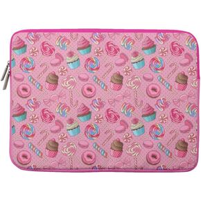 Cupcakes Donuts Laptop Sleeve Bag Compatible with MacBook Air/Pro, 13-13.3 inch Notebook, Compatible with MacBook Pro 14 Inch, MacBook Air M2 Sleeve 13 Inch, Canvas Protective Case with Pocket