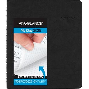 AT-A-GLANCE 2025 Appointment Book Planner, Weekly, 8" x 11", Large, The Action Planner, Black (70EP010525)