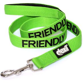FRIENDLY Green Color Coded 2 4 6 Foot Padded Dog Leash (Known As Friendly) PREVENTS Accidents By Warning Others of Your Dog in Advance (Standard Leash)