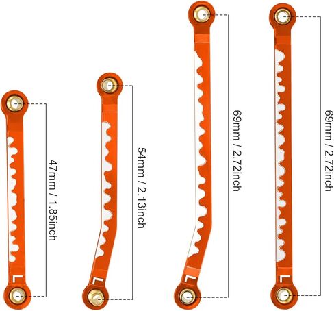 High Clearance Chassis Links Set Aluminum Suspension Links RC Linkage for 1/18 TRX4M Upgrade Parts RC Crawler, Orange Color in Saudi Arabia