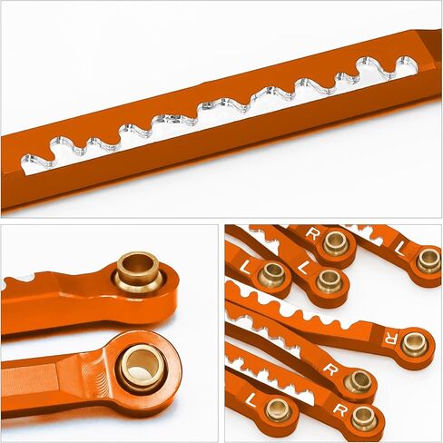High Clearance Chassis Links Set Aluminum Suspension Links RC Linkage for 1/18 TRX4M Upgrade Parts RC Crawler, Orange Color in Saudi Arabia