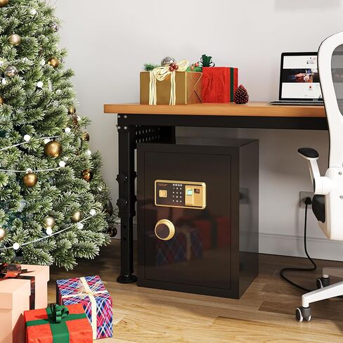 Yitahome 4 cu ft بصمات الأصابع آمنة للاستخدام المنزلي - حقيبة مستندات مقاومة للحريق ، قفل أمان لوحة مفاتيح رقمية آمنة مع رف قابل للإزالة لفندق المكاتب المنزلية - يحمي المال ، المجوهرات ، النقد in Kuwait