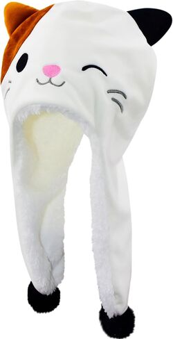 قبعة Squishmallow Lola Beanie، قبعة شتوية للفتيات مع آذان وقرن ثلاثي الأبعاد، أرجواني، مقاس واحد in Saudi Arabia