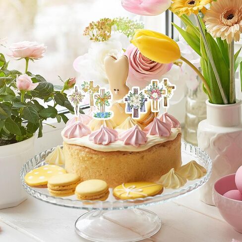 Whaline 1000Pcs Easter Crossing Stickers Roll Floral Cross Decals 12 Designs Assorted Flower Crossing Self-Adhesive Decorative Stickers for Spring Christian Holiday Scrapbook Journal Envelopes Decor in Saudi Arabia