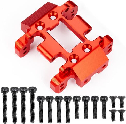RCHUBAM 1/18 Redcat Ascent Center Skid Plate 1Pcs CNC Skid Plate Aluminum Transmission Mount Compatible with Redcat Ascent-18 1/18 Scale RC Rock Crawler Upgrades (Red) in Saudi Arabia