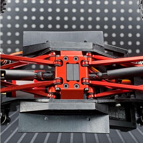 RCHUBAM 1/18 Redcat Ascent Center Skid Plate 1Pcs CNC Skid Plate Aluminum Transmission Mount Compatible with Redcat Ascent-18 1/18 Scale RC Rock Crawler Upgrades (Red) in Saudi Arabia