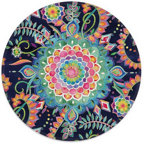 Dragonfly المزخرف في Mandala الأزرق النمط العرقي من لوحة الماوس الصغيرة 7.9x7.9 بوصات ، قابلة للانسجام مقطورة القماش مموز لجهاز الكمبيوتر المحمول المكتبي ، وسادات الماوس القاعدة غير القابلة للانزلاق للماوس اللاسلكي in Kuwait
