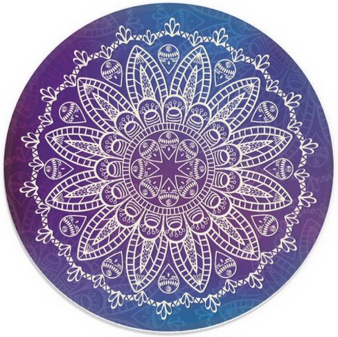Dragonfly المزخرف في Mandala الأزرق النمط العرقي من لوحة الماوس الصغيرة 7.9x7.9 بوصات ، قابلة للانسجام مقطورة القماش مموز لجهاز الكمبيوتر المحمول المكتبي ، وسادات الماوس القاعدة غير القابلة للانزلاق للماوس اللاسلكي in Kuwait