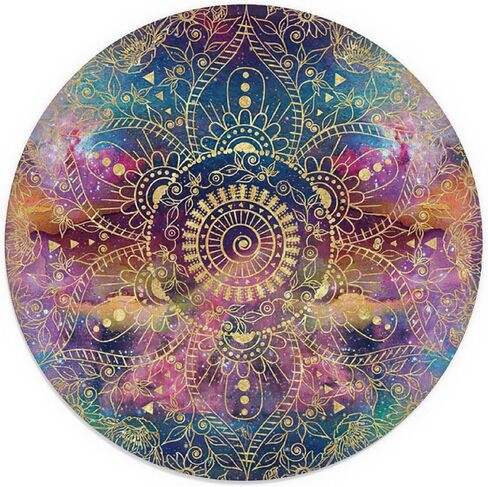 Dragonfly المزخرف في Mandala الأزرق النمط العرقي من لوحة الماوس الصغيرة 7.9x7.9 بوصات ، قابلة للانسجام مقطورة القماش مموز لجهاز الكمبيوتر المحمول المكتبي ، وسادات الماوس القاعدة غير القابلة للانزلاق للماوس اللاسلكي in Kuwait